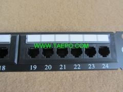 24 puertos UTP CAT6 panel de conexión con complemento de etiqueta