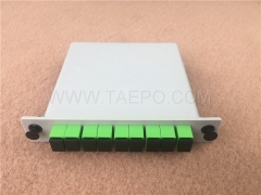 PLC tipo casette divisor de fibra óptica 1x8