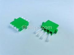Acoplador de fibra óptica Quadri APC LC a LC
