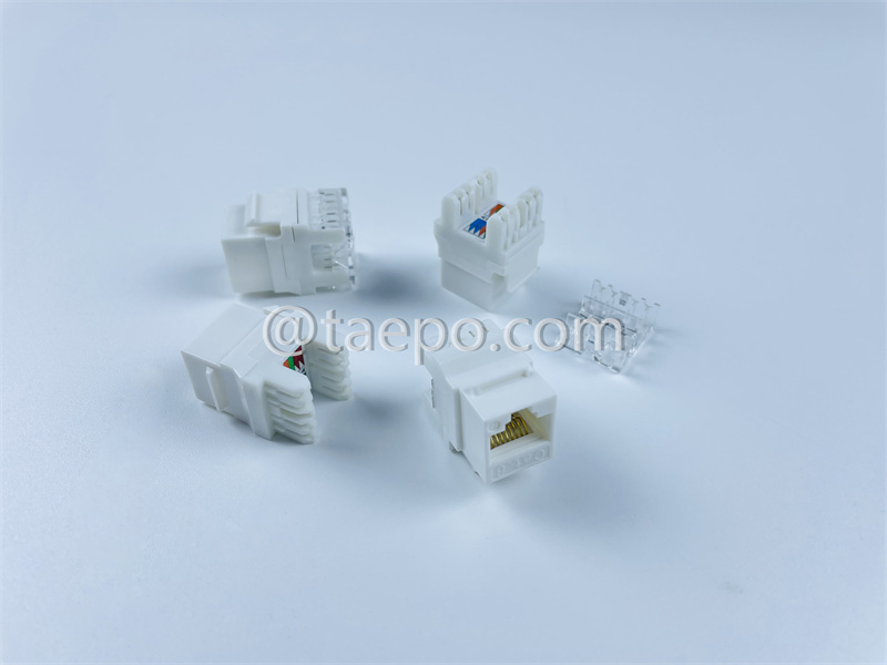 Toma Keystone, CAT6, UTP, 8P8C, 180 grados, estilo AP