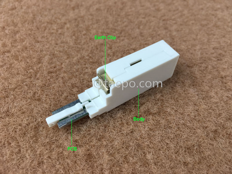 Imágenes ilustrativas del protector MDF de 1 par para módulo LSA