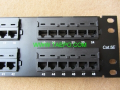 48 puertos RJ45 CAT5E panel de conexiones