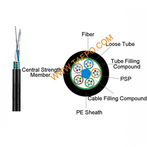 4 fibras Stranded tubo holgado luz blindado EMTJ cable monomodo 9 / 125um G.652D