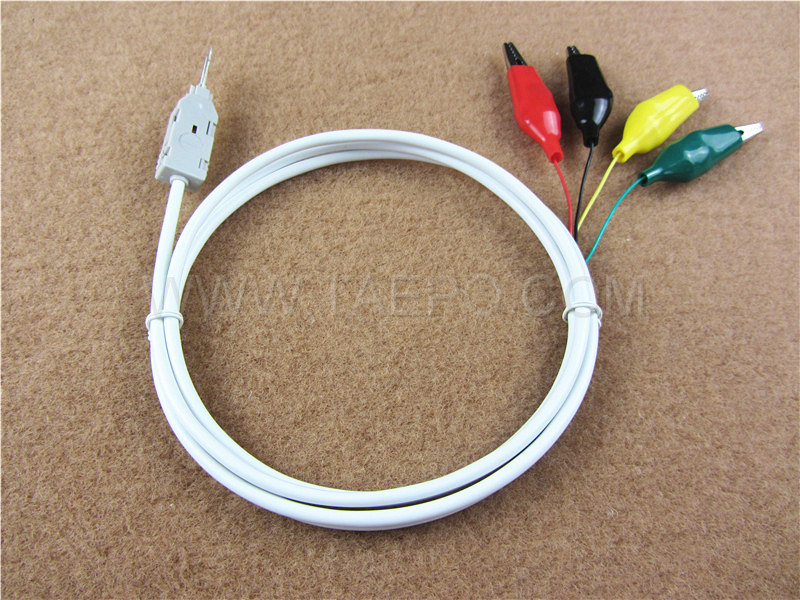 Cable de prueba de 4 polos, con conector de prueba LSA a clip de cocodrilo, 1,5 m