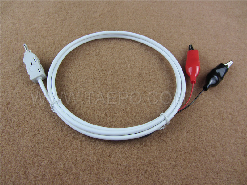 Cable de prueba de 2 polos, con conector de prueba lsa a pinza de cocodrilo, 1,5 m