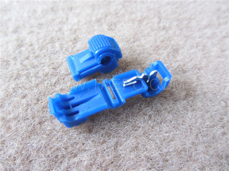 Conectores de derivación eléctricos auto-deshapadores 952, 1 conductor, conductor AWG18-14, pin simple, azul