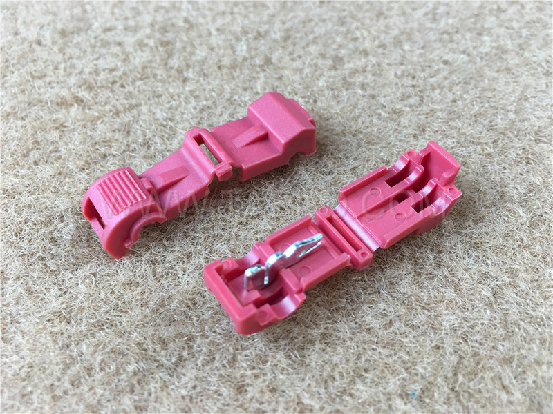 Conectores eléctricos de derivación autodescapantes 951, 1 conductor, AWG22-18, pin único, rojo