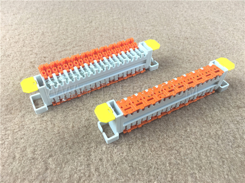 Bloque terminal de conexión cruzada QCS de 10 pares, relleno de gel