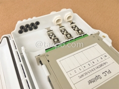 Sc 8 Fibers Fiber Fiber Fibra de plástico Caja FSB con divisor de cassette PLC