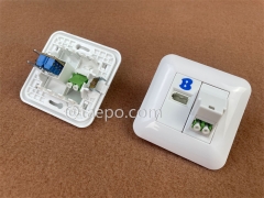 Salida de pared de fibra óptica con Duplex de adaptador APC LC y Socket de 1 puerto del Reino Unido