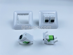 Salida de pared de fibra óptica con adaptadores dúplex SC APC