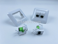 Salida de pared de fibra óptica con adaptadores dúplex SC APC