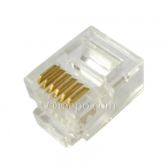 Conector modular CAT3 6P6C UTP para terminar cables de par trenzado