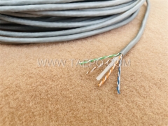 4 pares UTP CAT6 desnudo AWG23 conductor de cobre sólido de 305m de cable LAN / rollo