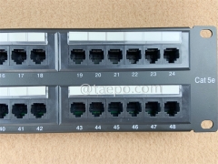 48 puertos panel de conexiones CAT5E