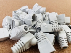 Cable Cat5e y Cat6 color gris Enchufe modular rj45 con funda