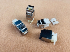 Conector Keystone blindado STP estilo AP CAT5E RJ45 8P8C de 180 grados