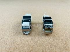 Conector Keystone blindado STP estilo AP CAT5E RJ45 8P8C de 180 grados