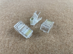 Enchufe modular CAT6A RJ45 8P8C UTP para conectar equipos de telecomunicaciones