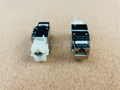 Conector Keystone blindado STP estilo AP CAT5E RJ45 8P8C de 180 grados