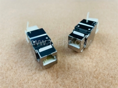 Conector Keystone blindado STP estilo AP CAT5E RJ45 8P8C de 180 grados