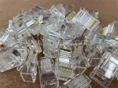 Enchufe modular CAT6A RJ45 8P8C UTP para conectar equipos de telecomunicaciones