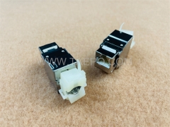 Conector Keystone blindado STP estilo AP CAT5E RJ45 8P8C de 180 grados