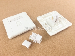 Placa frontal de pared de red RJ45 de 1 puerto estilo AP de 86x86 mm