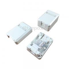 Caja de montaje en superficie CAT5E 8P8C de 1 puerto con conector Keystone