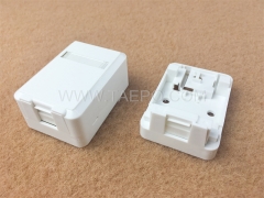 Caja de montaje en superficie CAT5E 8P8C de 1 puerto con conector Keystone