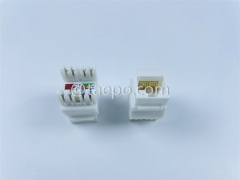 Conector Keystone de 180 grados estilo AP 8P8C sin blindaje CAT6 UTP