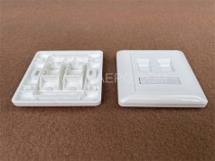 Placa frontal de pared de red doble RJ45 de 2 puertos estilo AP de 86x86 mm