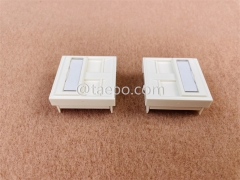 Inserto de placa frontal de red de estilo francés de 2 puertos de 45x45 mm para conector Keystona Cat5e Cat6