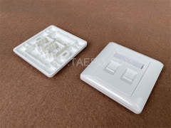 Placa frontal de pared de red doble RJ45 de 2 puertos estilo AP de 86x86 mm