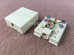 Caja de conexión de cables telefónicos CAT3 con jack 6P4C RJ11