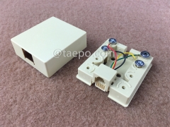 Caja de conexión de cables telefónicos CAT3 con jack 6P4C RJ11