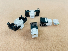 Conector trapezoidal CAT6A UTP 8P8C RJ45 de red estilo AP de 180 grados para conexiones de red