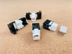 Conector trapezoidal CAT6A UTP 8P8C RJ45 de red estilo AP de 180 grados para conexiones de red