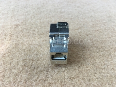 Conector modular Keystone blindado de 180 grados CAT6A 8P8C RJ45 STP