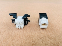 Conector trapezoidal CAT6A UTP 8P8C RJ45 de red estilo AP de 180 grados para conexiones de red