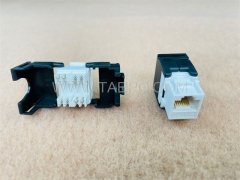 Conector trapezoidal CAT6A UTP 8P8C RJ45 de red estilo AP de 180 grados para conexiones de red