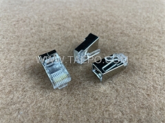 Conector modular CAT6A RJ45 8P8C STP para terminar cables Ethernet CAT6A