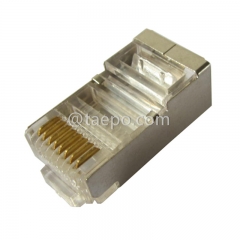 Conector modular CAT6A RJ45 8P8C STP para terminar cables Ethernet CAT6A