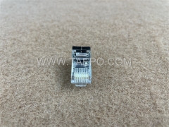 Conector modular CAT6A RJ45 8P8C STP para terminar cables Ethernet CAT6A