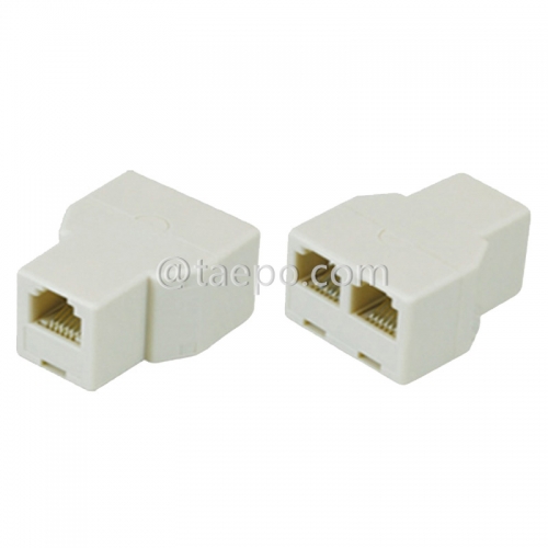 Adaptador divisor de toma de teléfono hembra 6P4C RJ11 a hembra dúplex