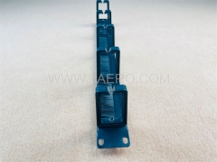 Organizador de cables de alambre metálico de 19 pulgadas, 1U, 5 anillos con cepillo