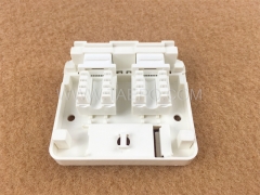 CAT5E RJ45 8P8C UTP Caja de montaje en superficie de 2 puerto Compatible con conector Keystone