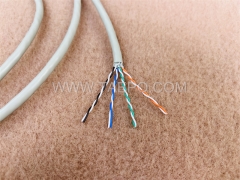 4 pares FTP CAT6A de cobre desnudo de 23 AWG conductor sólido  cable LAN 305m/rollo