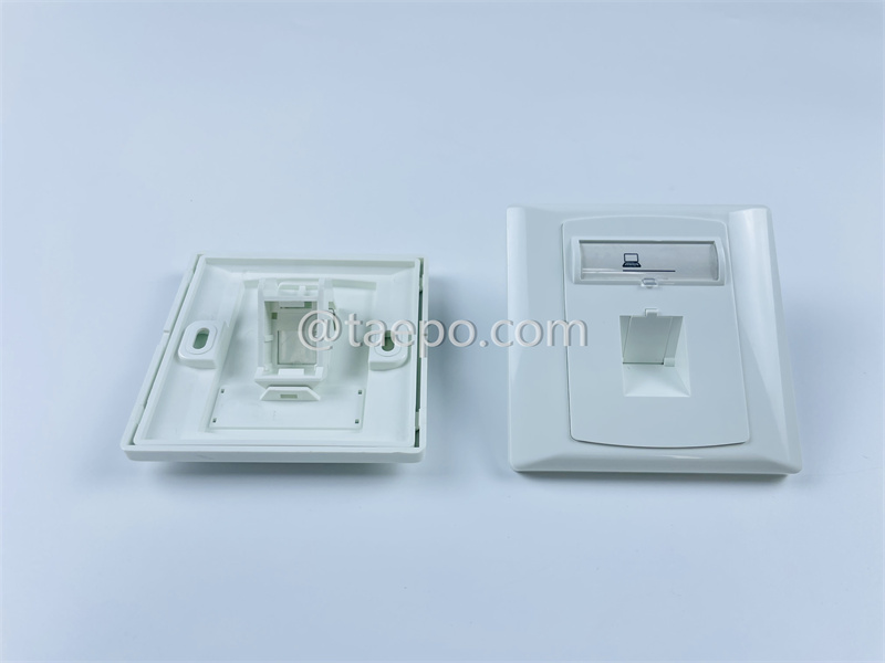 Placa de pared de 1 puerto, 86x86 mm, estilo alemán