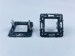 Soporte de metal para placa frontal de estilo francés de 80 mm para placa frontal RJ45 de red de 2 puertos